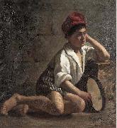 Boy with tamburin
